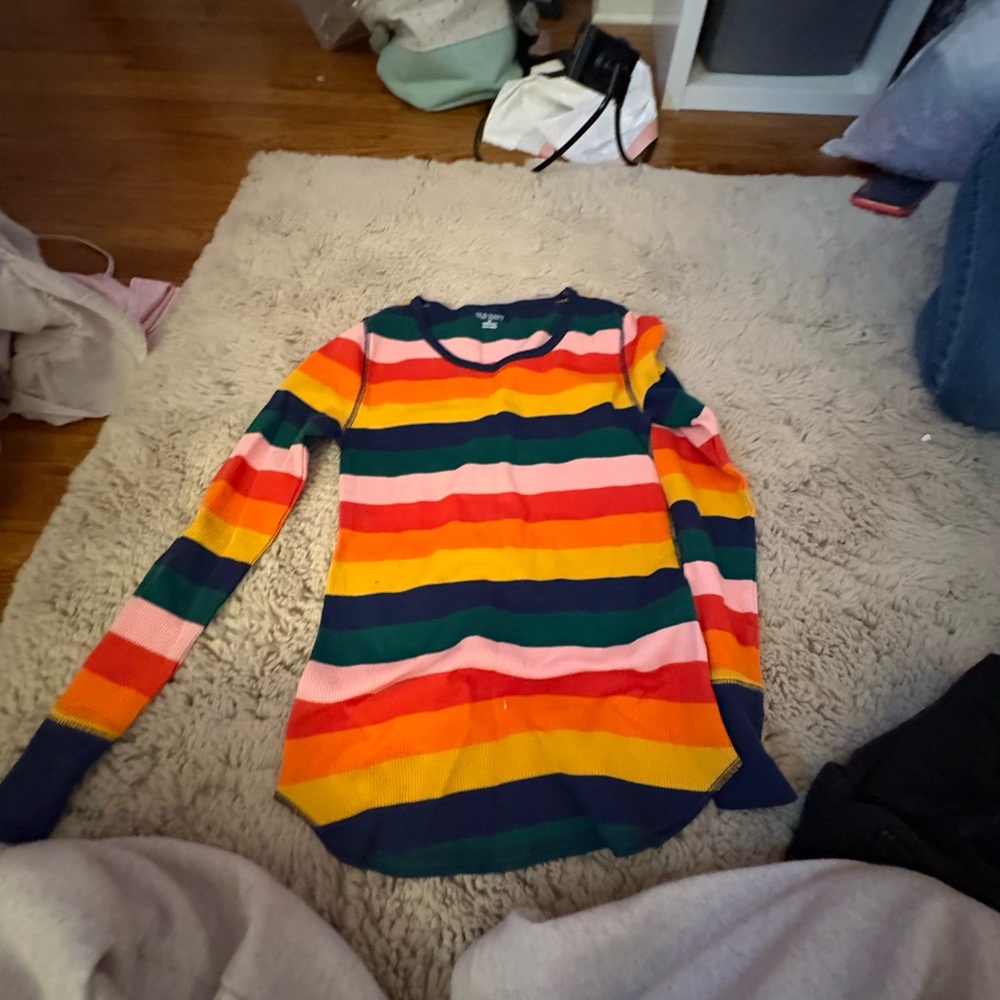 Old Navy Multicolor Striped Long Sleeve Tee